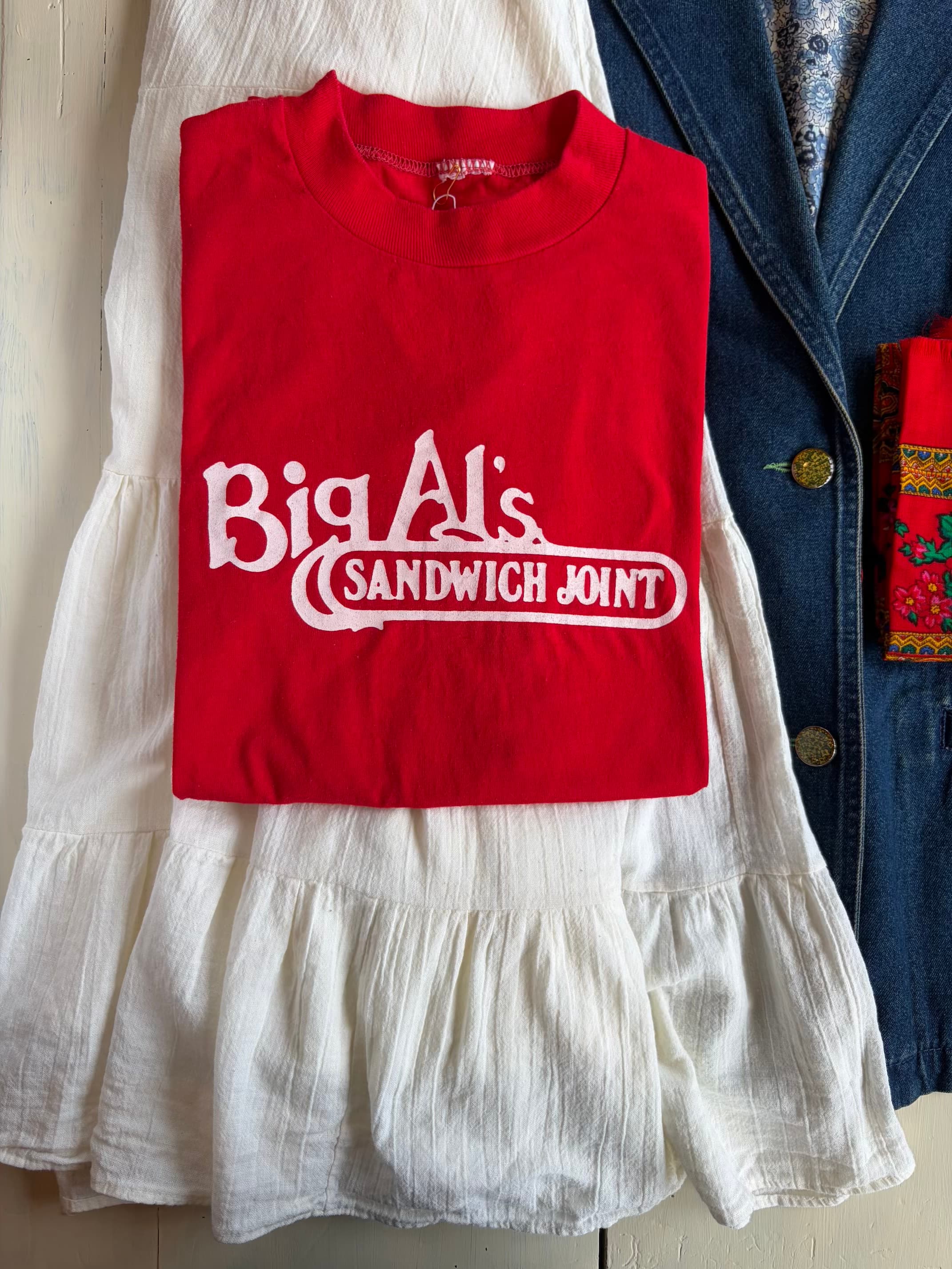 vintage red t shirt